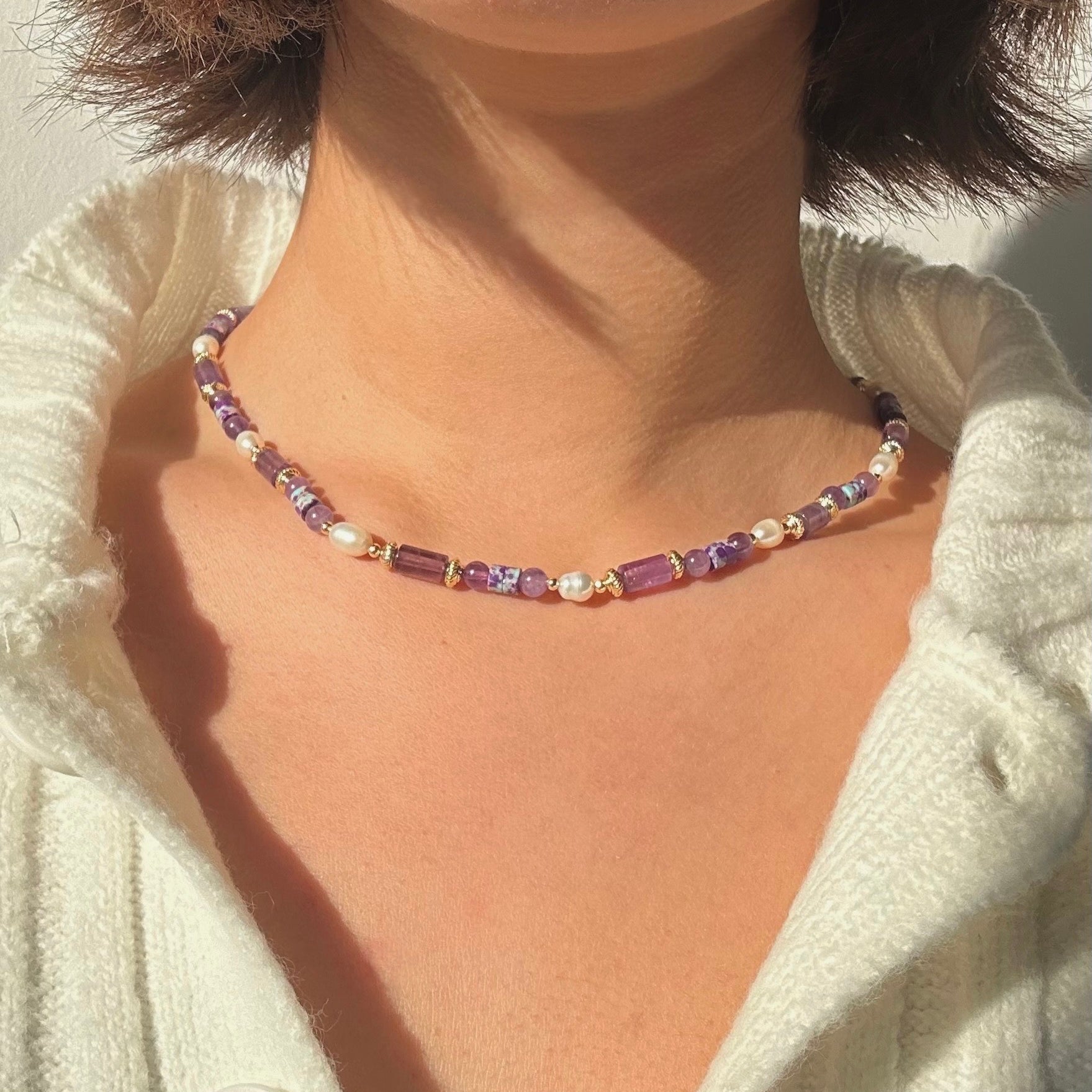 beaded layering necklace