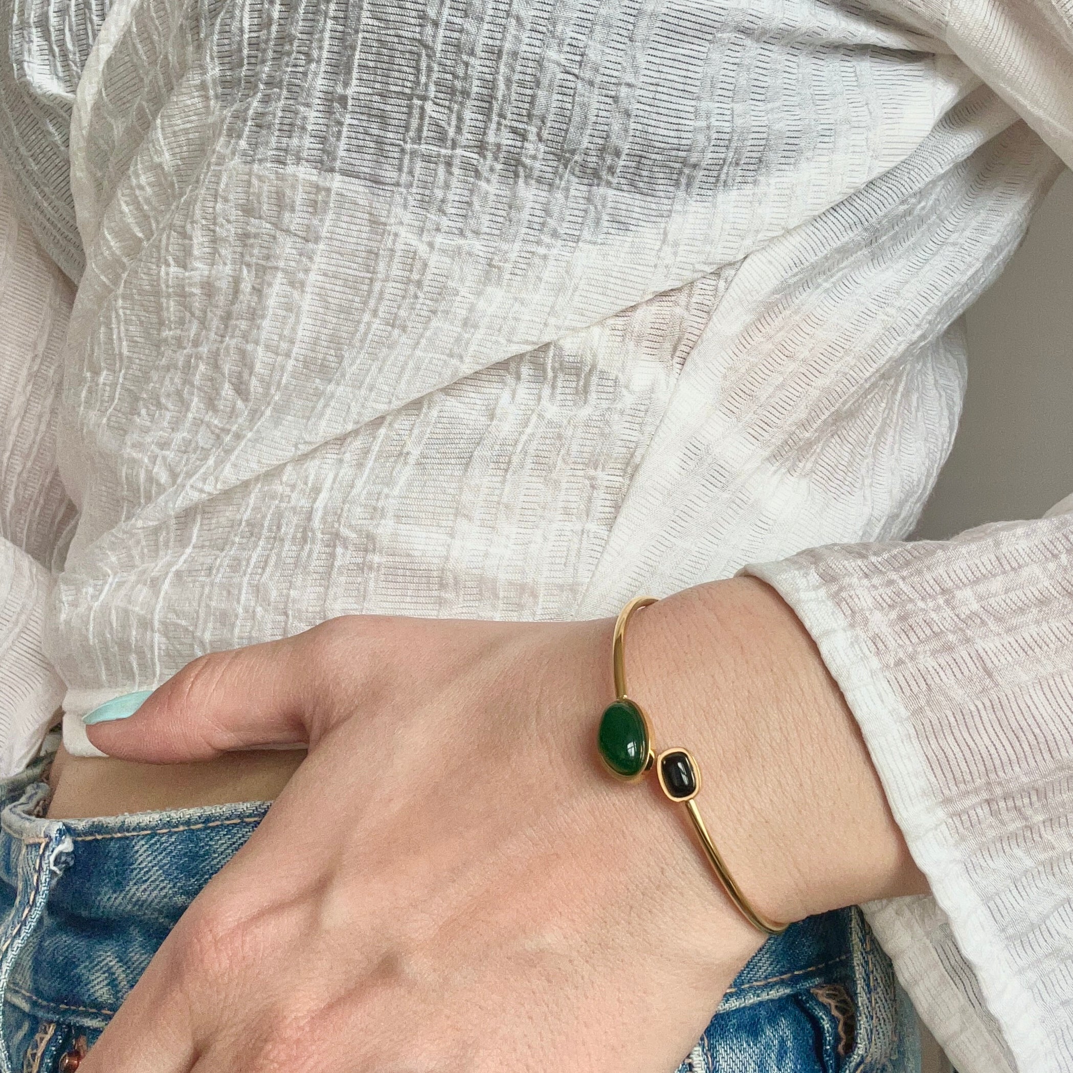 waterproof gold bangle bracelet