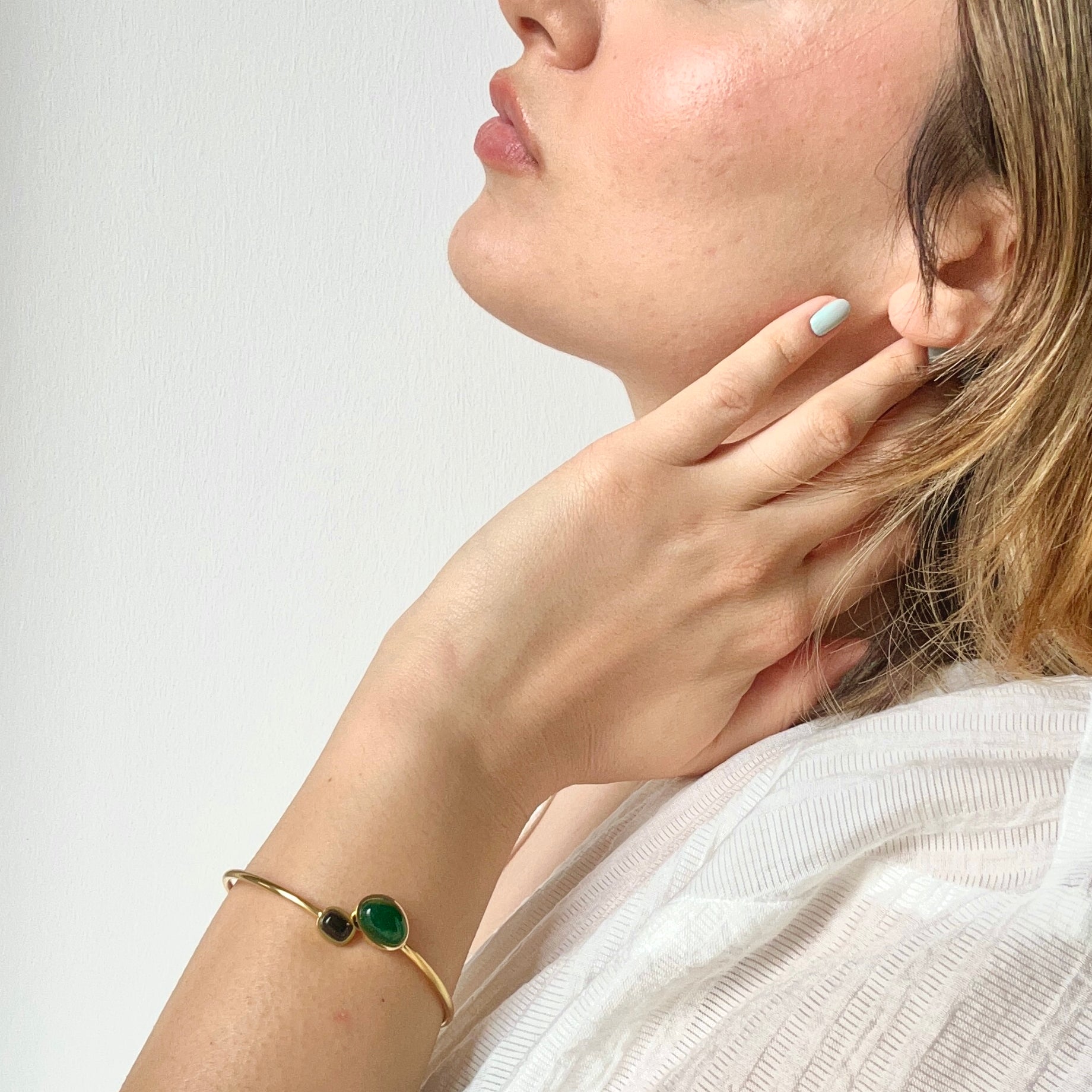 gold stacking bangle bracelet