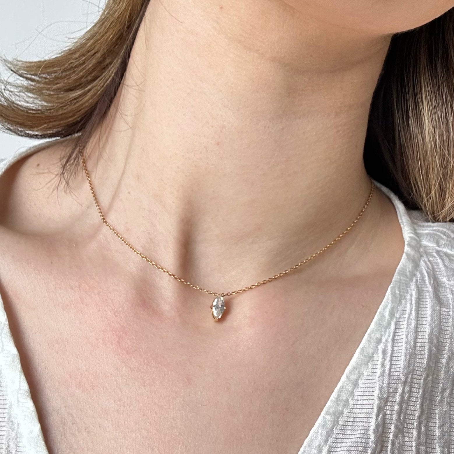 minimal layering necklace