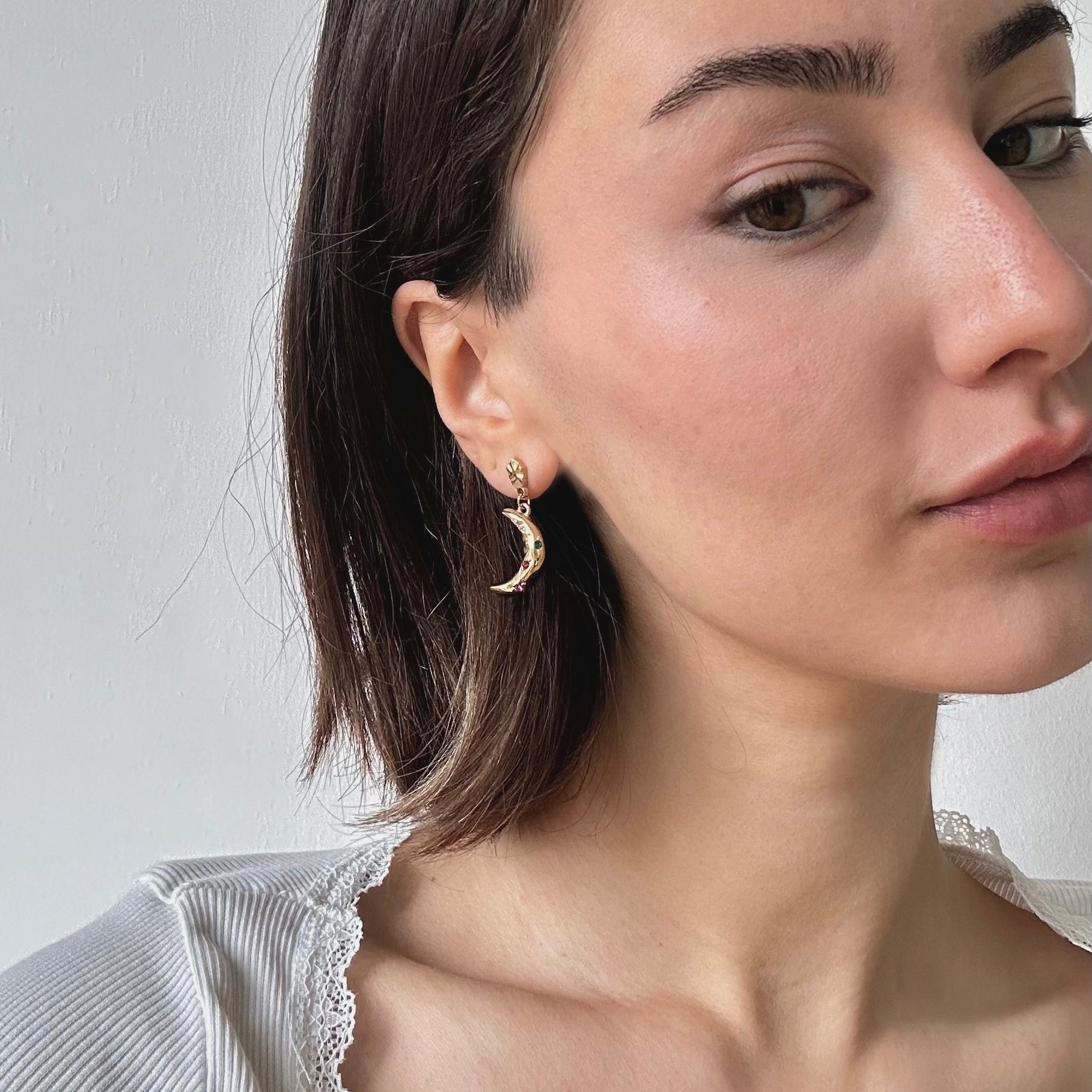 colorful dangle drop earrings