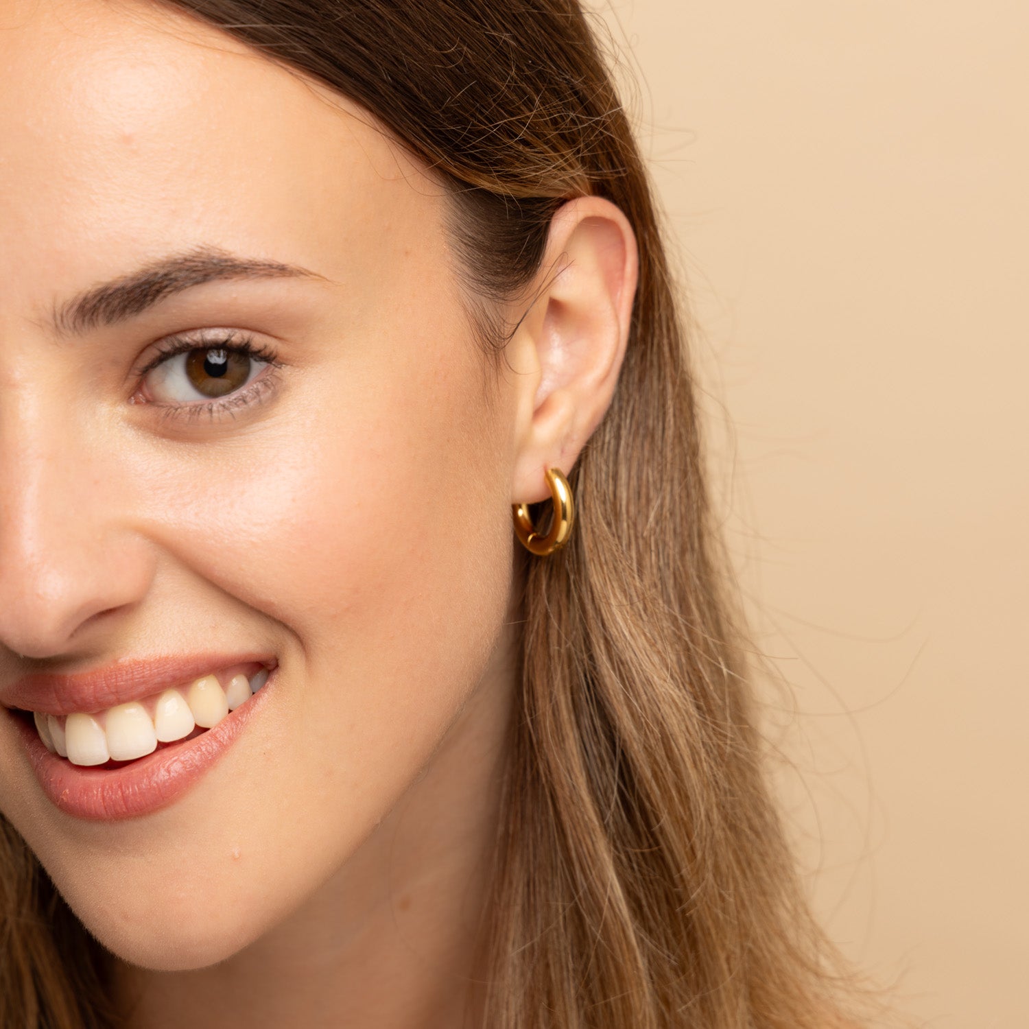 gold anti-tarnish basic hoops