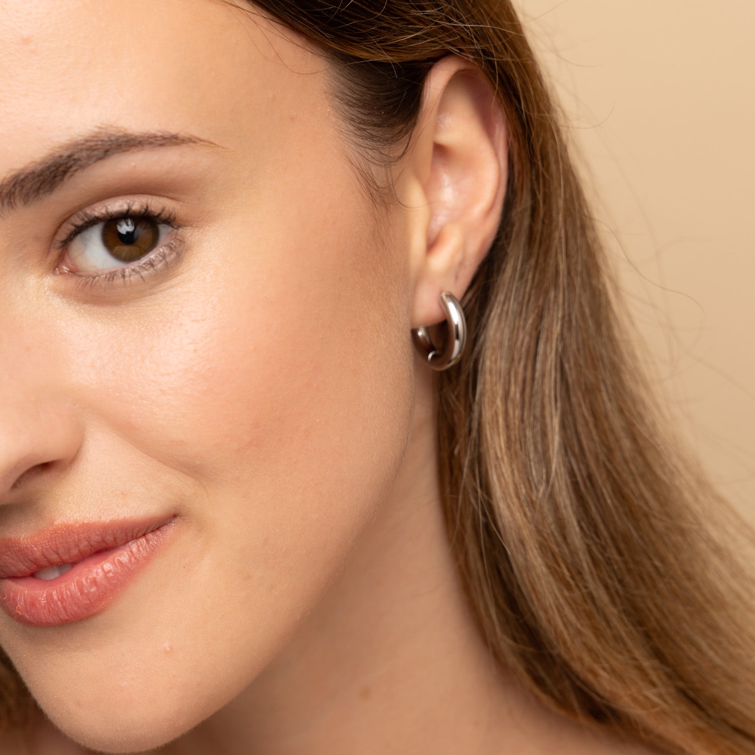 silver classic hoop earrings