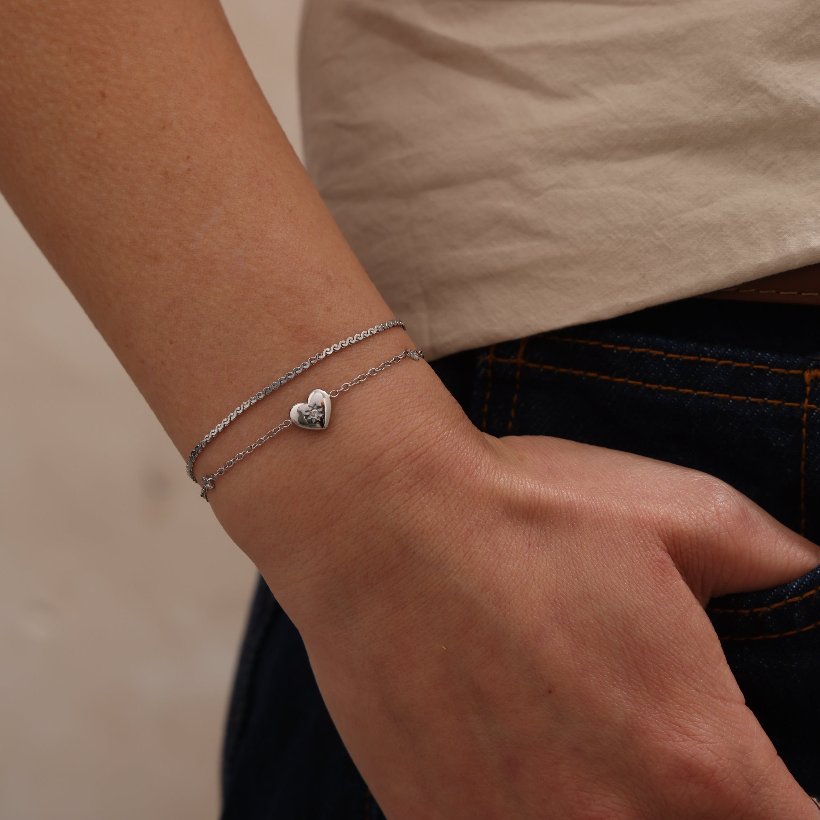 waterproof dainty bracelet stack