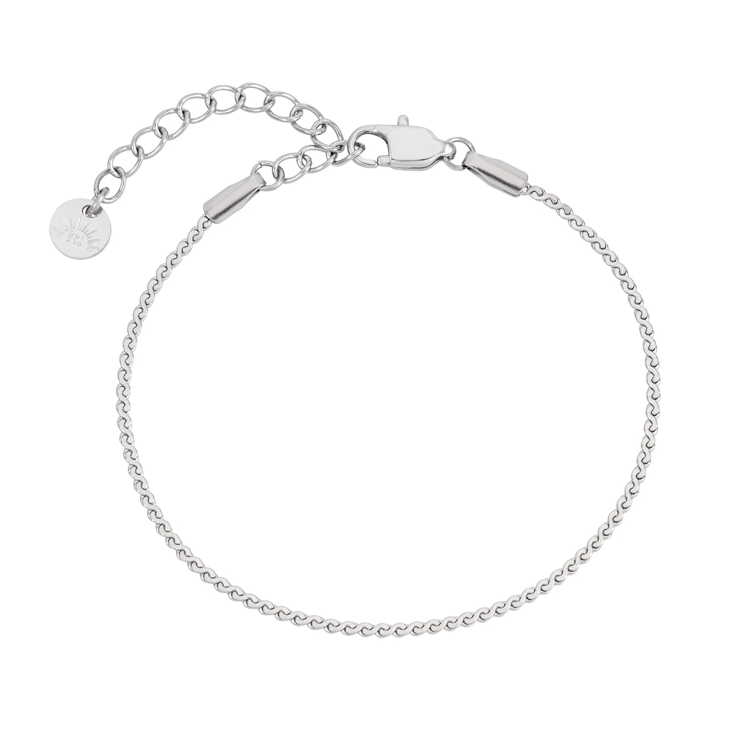 silver dainty chain bracelet