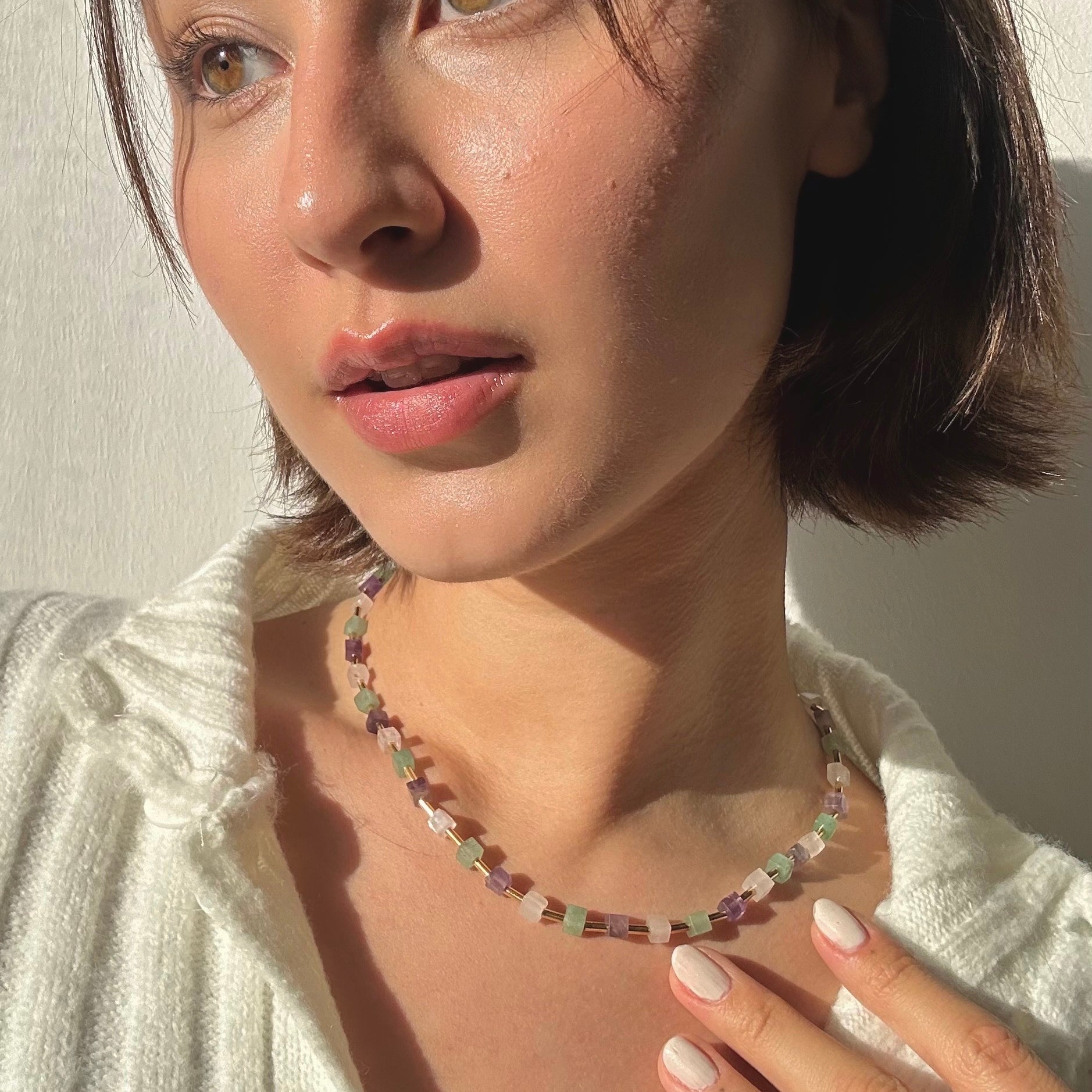 chunky beaded necklace