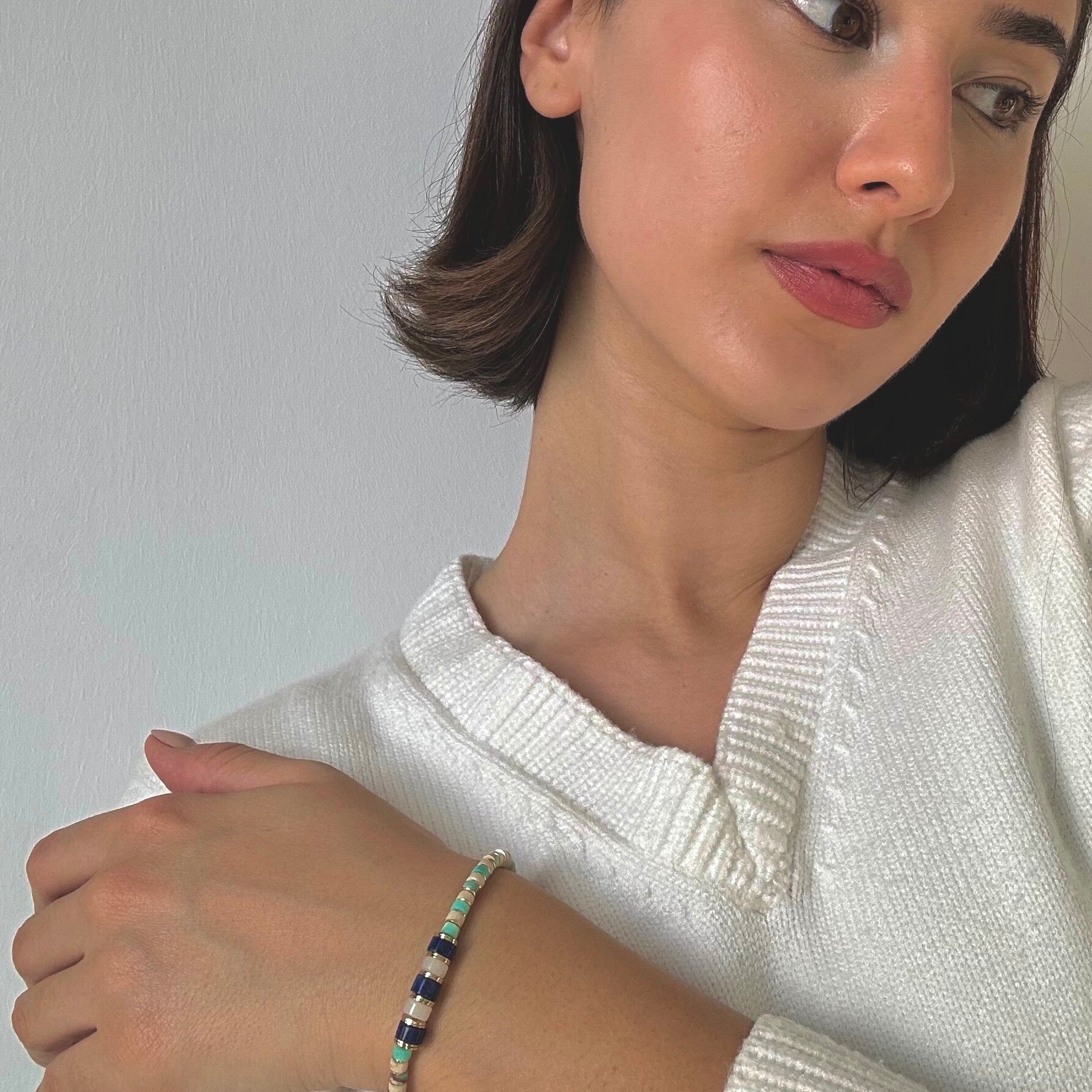 chunky beaded bracelet