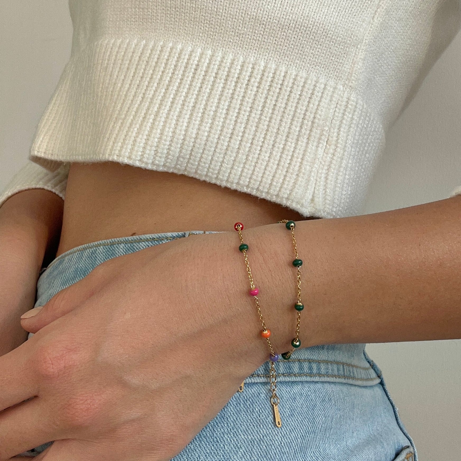 gold thin stacking bracelet