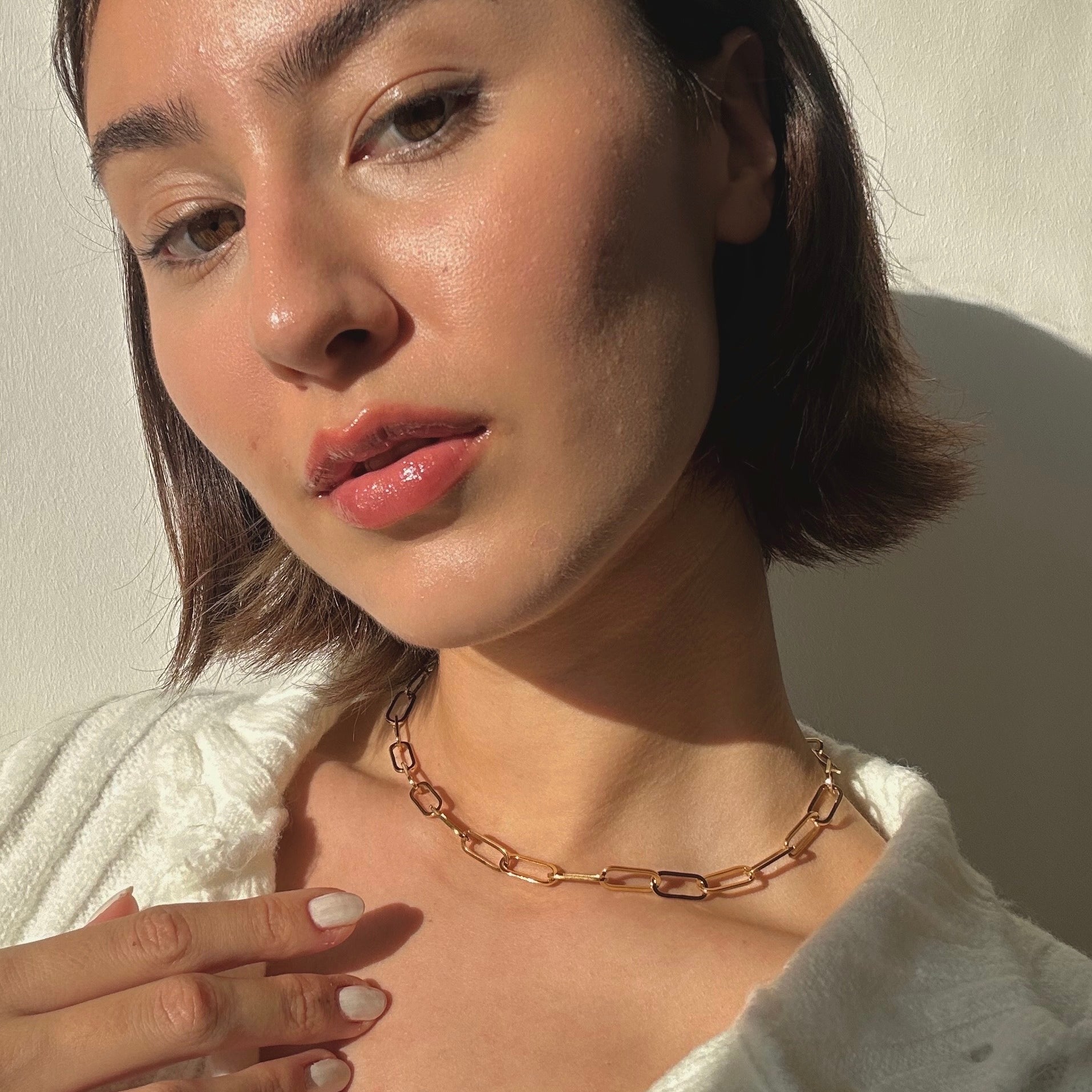 gold chunky link chain