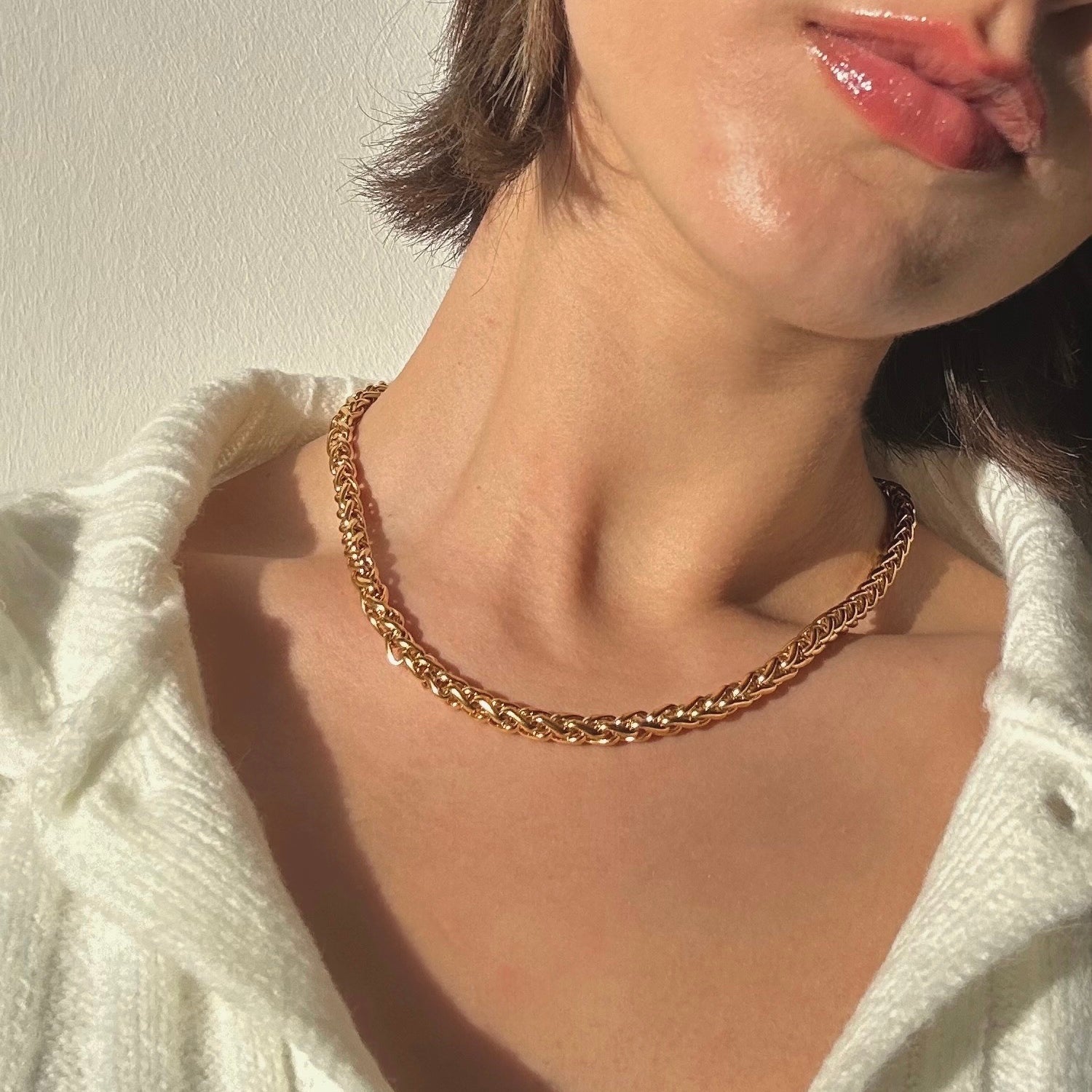 gold rope chain necklace