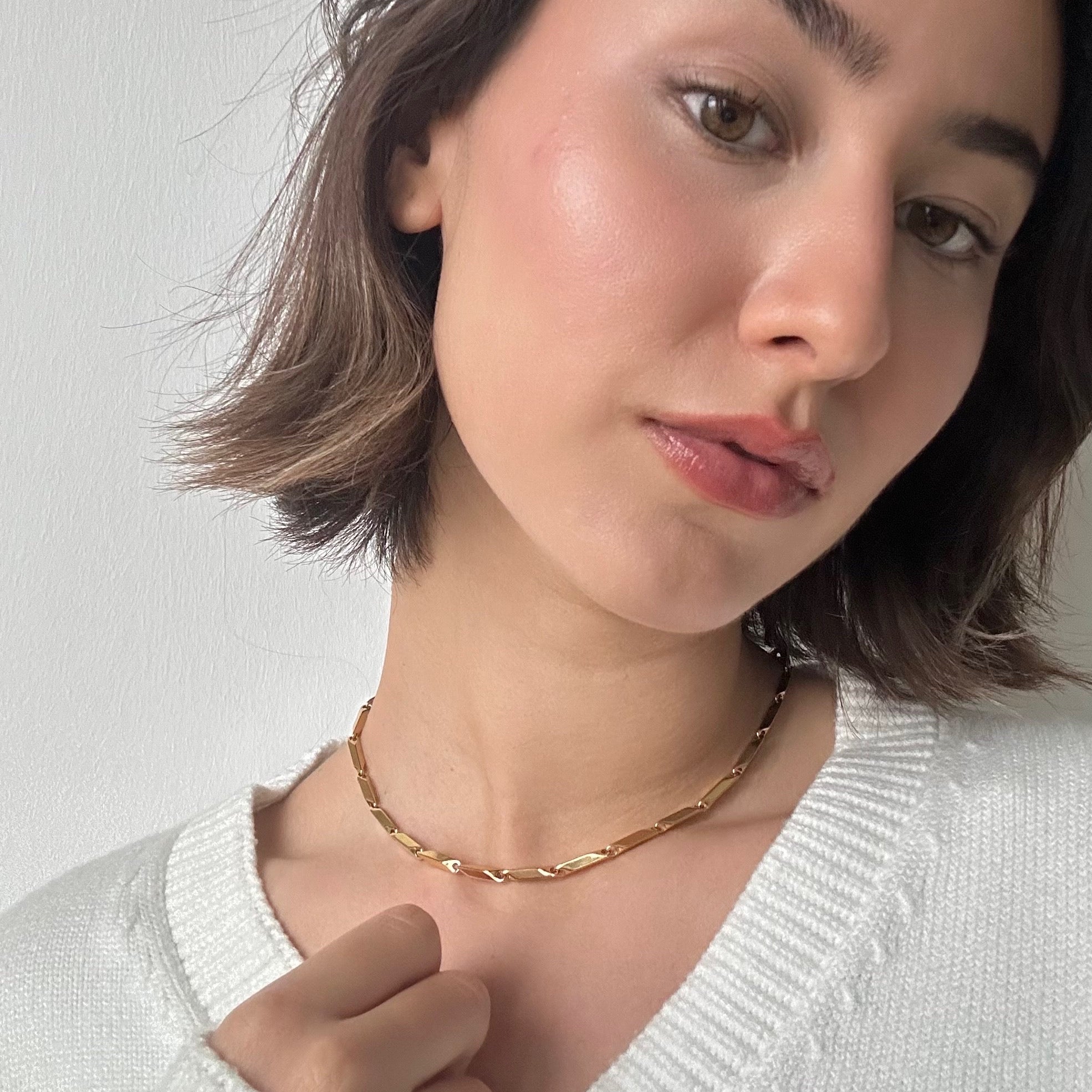 gold twist chunky choker