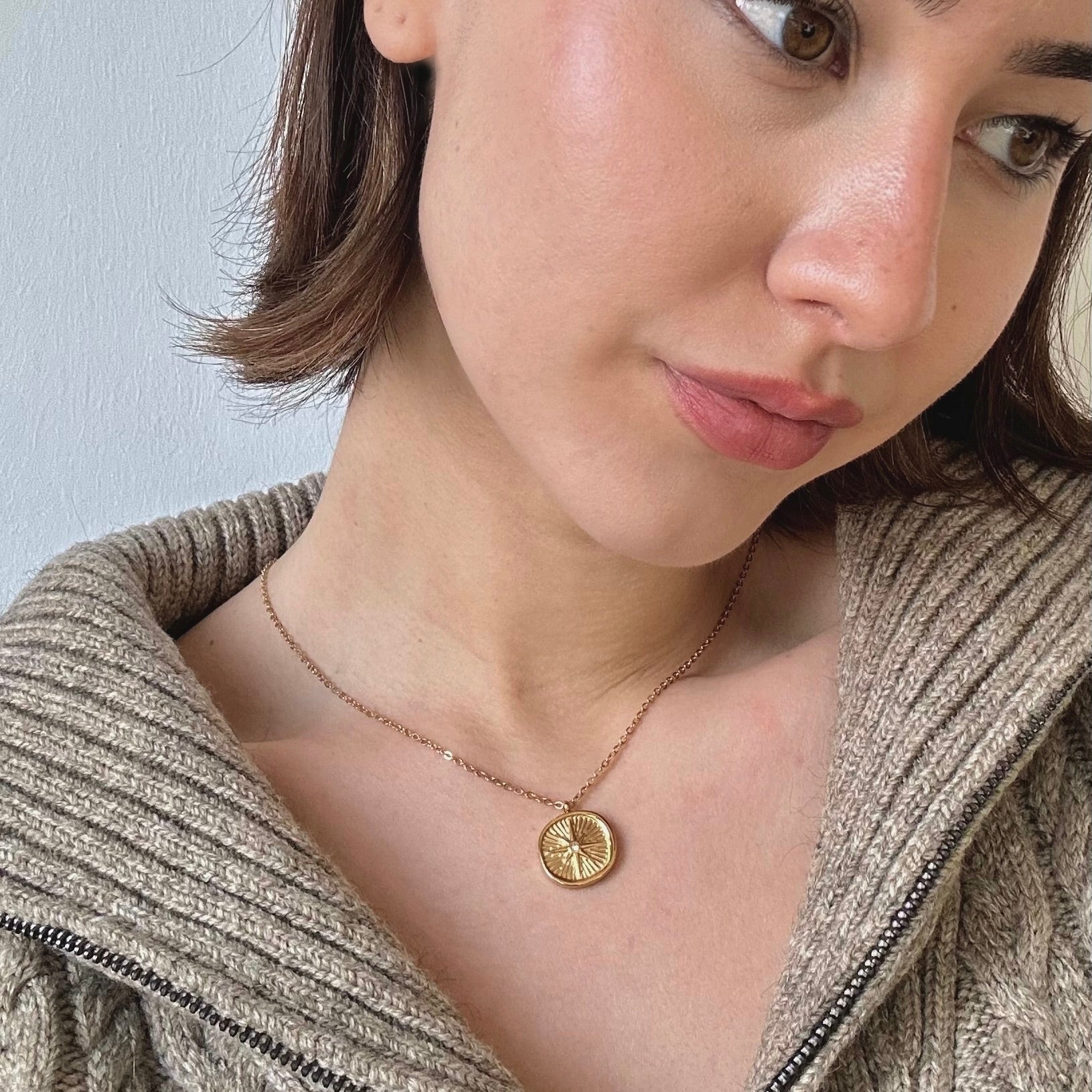 north star coin necklace