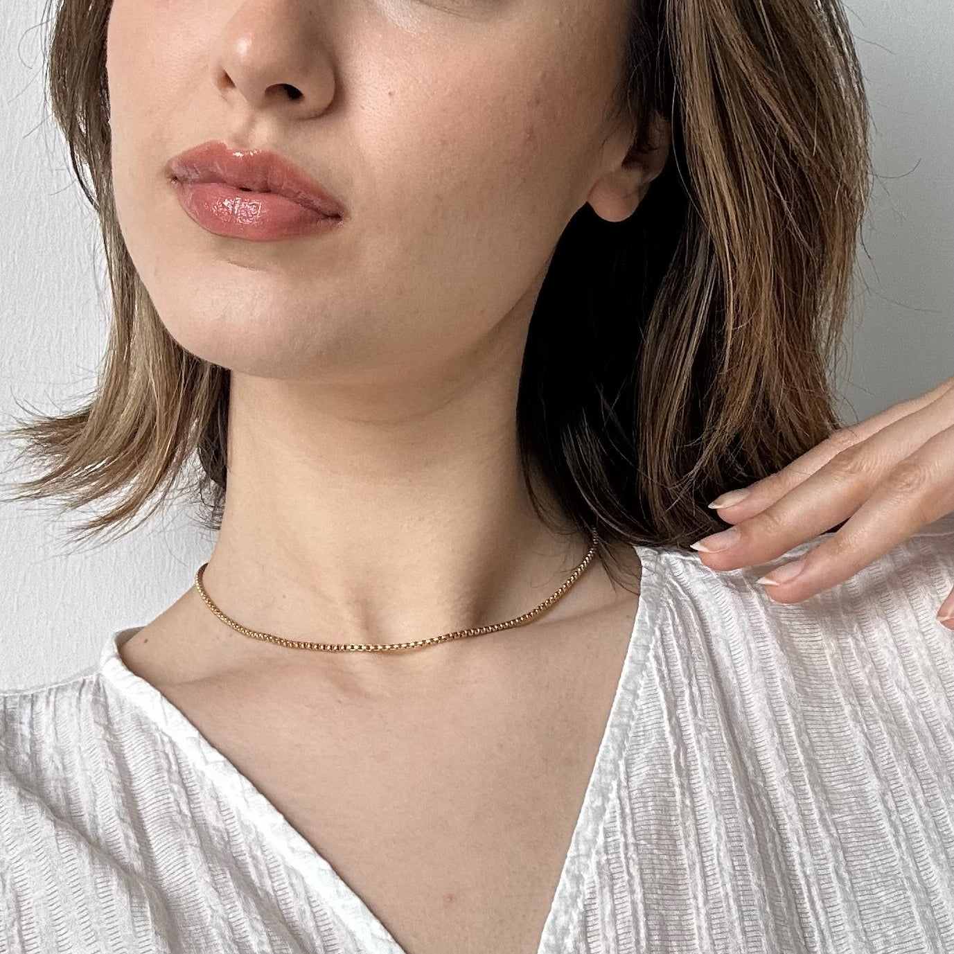 waterproof gold layering chain