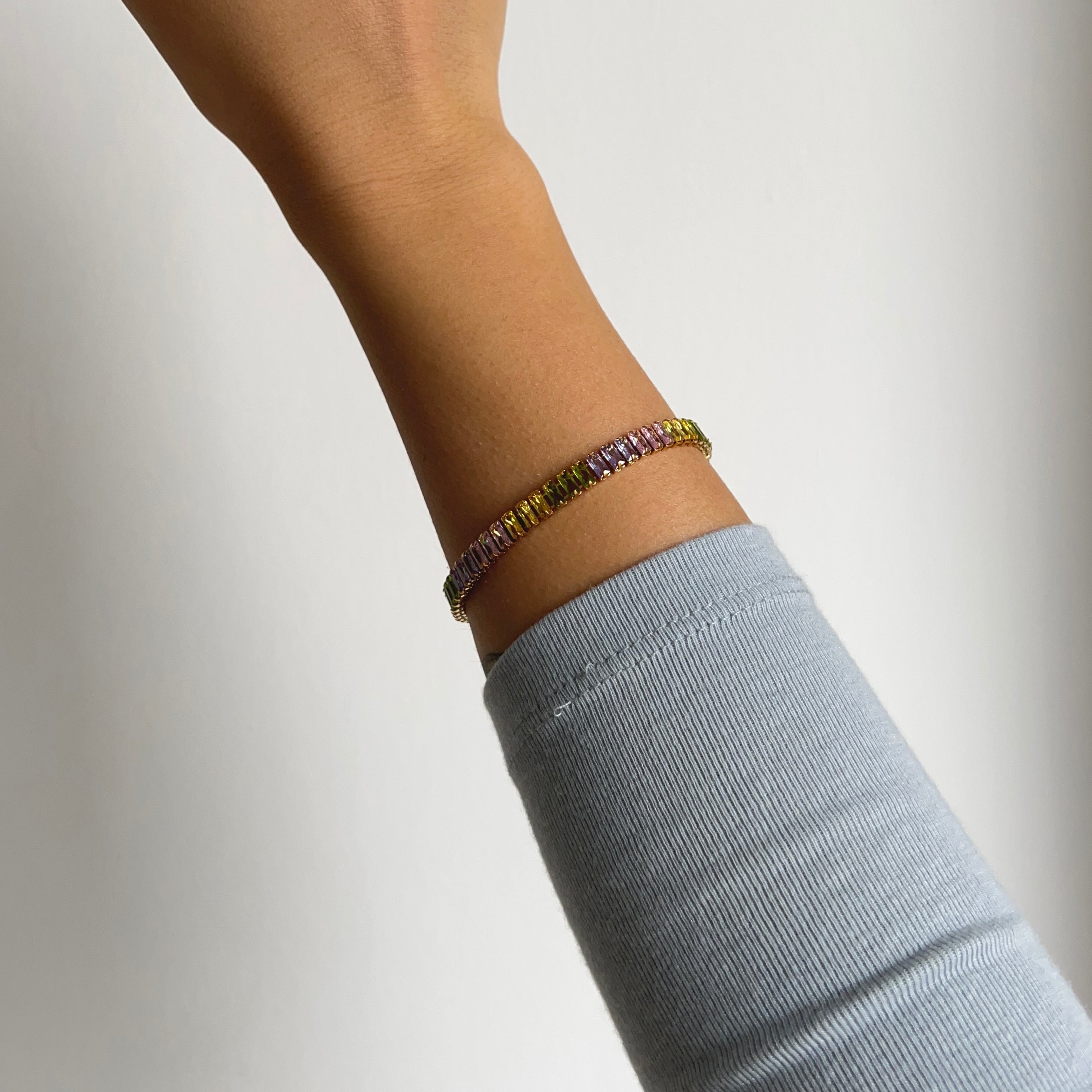 pastel colour tennis bracelet