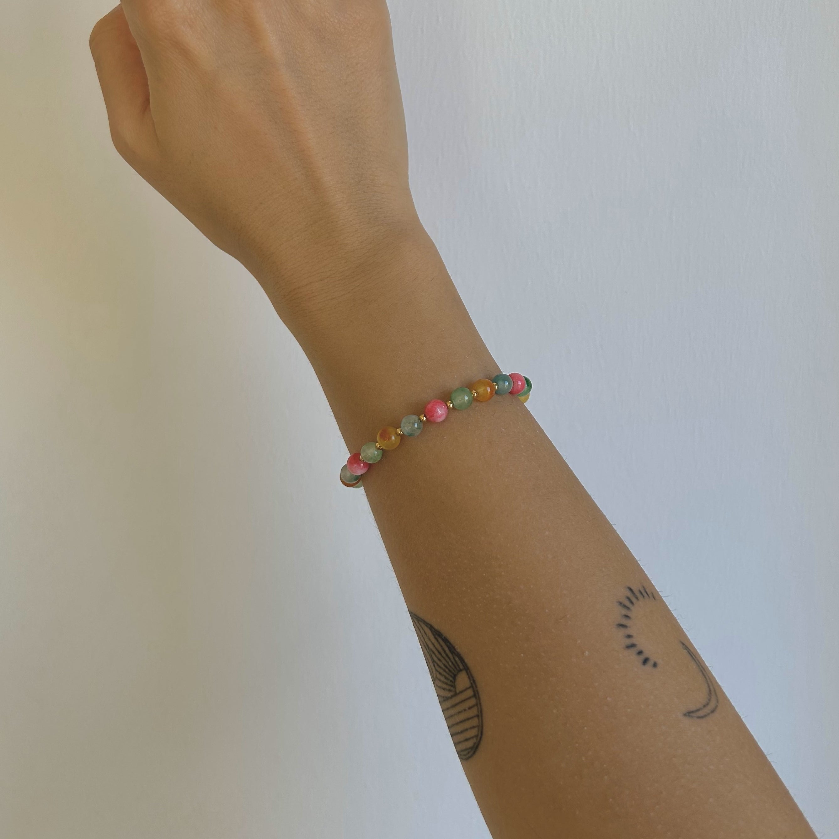 multi colour beaded bracelet