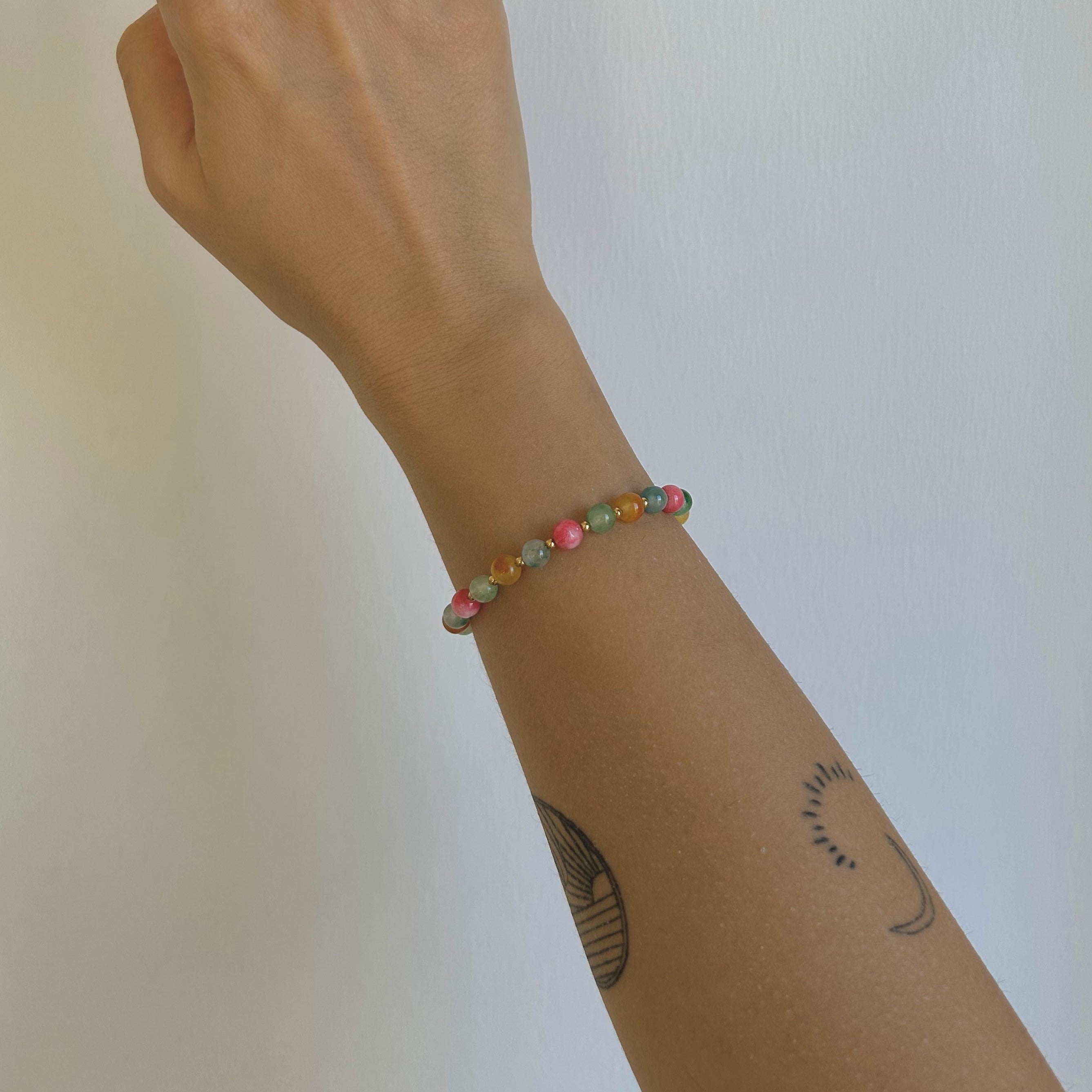 multi colour beaded bracelet