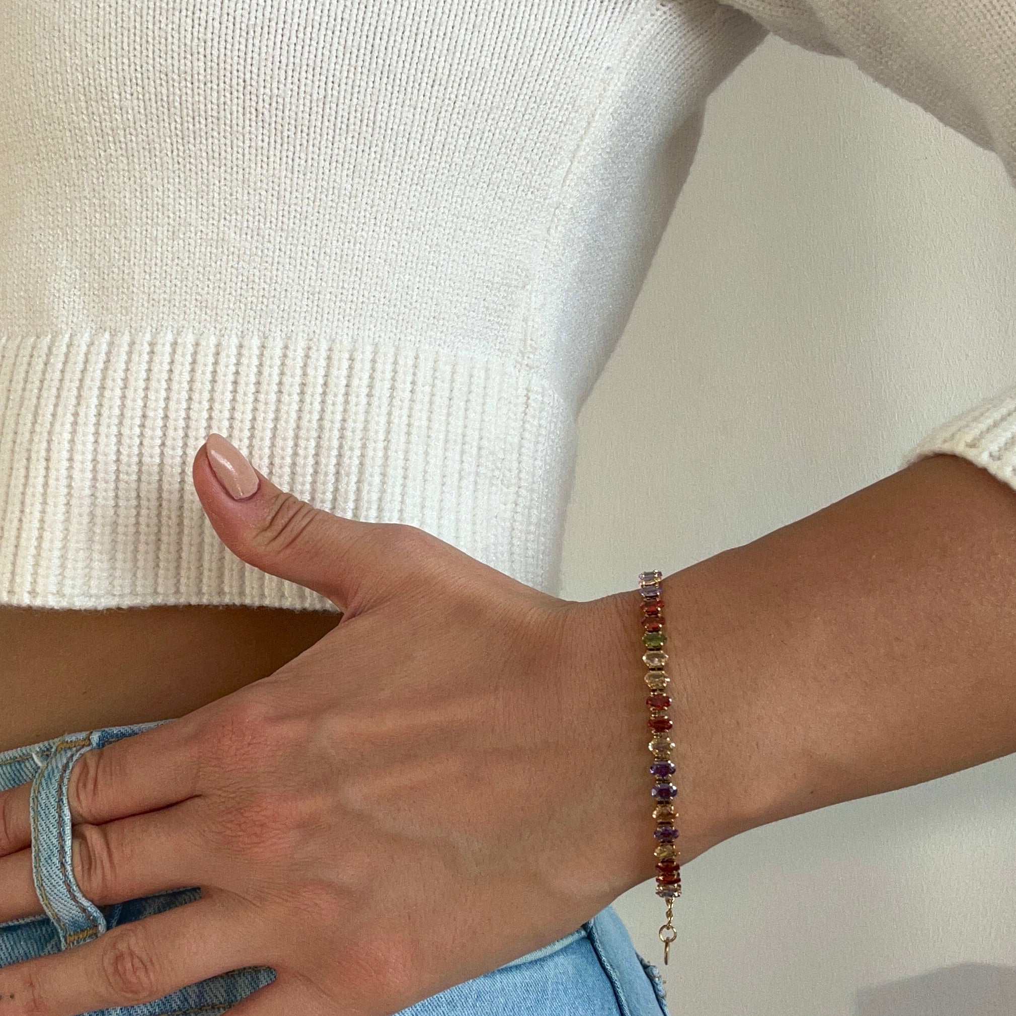 gemstone tennis bracelet