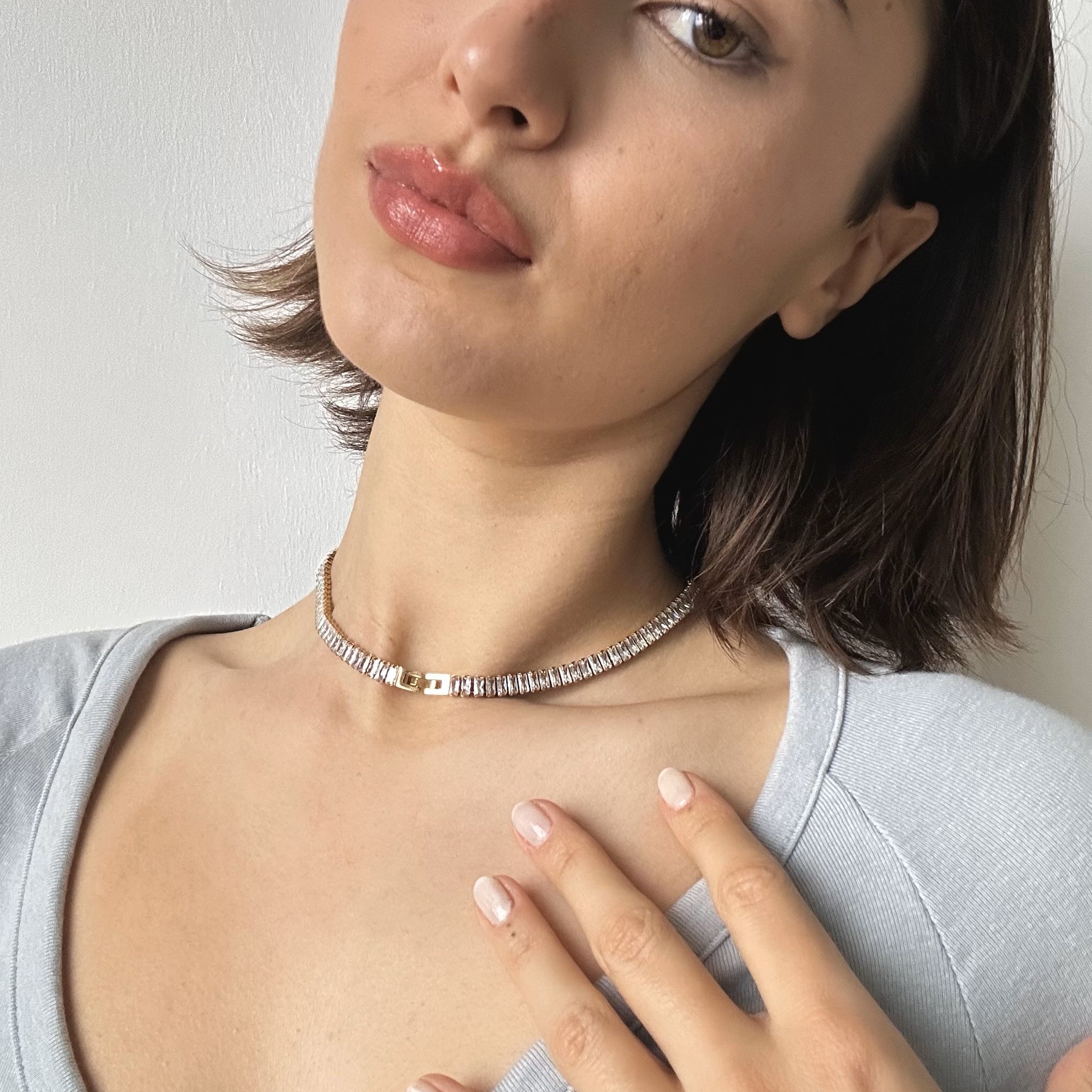 crystal choker necklace