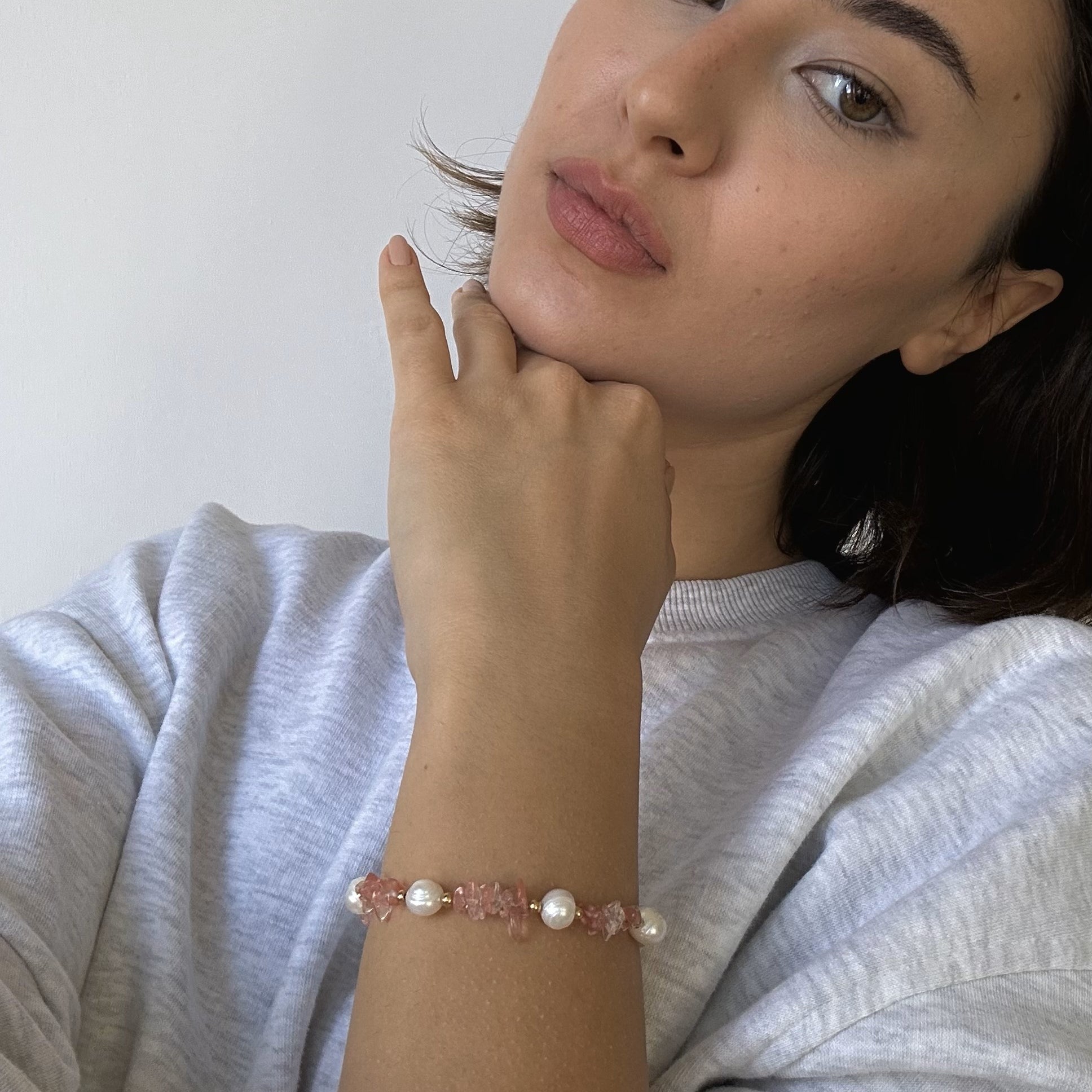 thick multi beaded bracelet