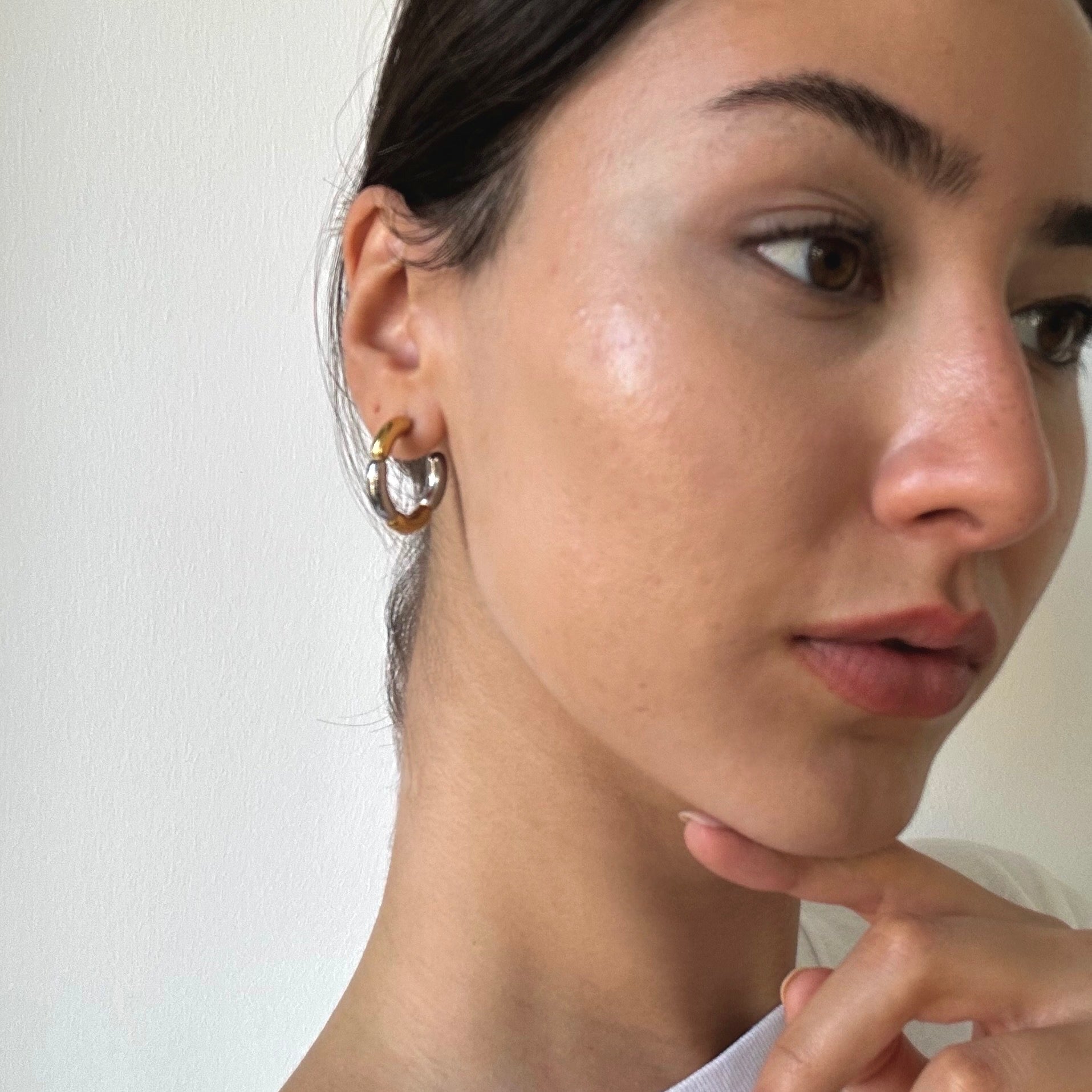 large thick hoop earrings