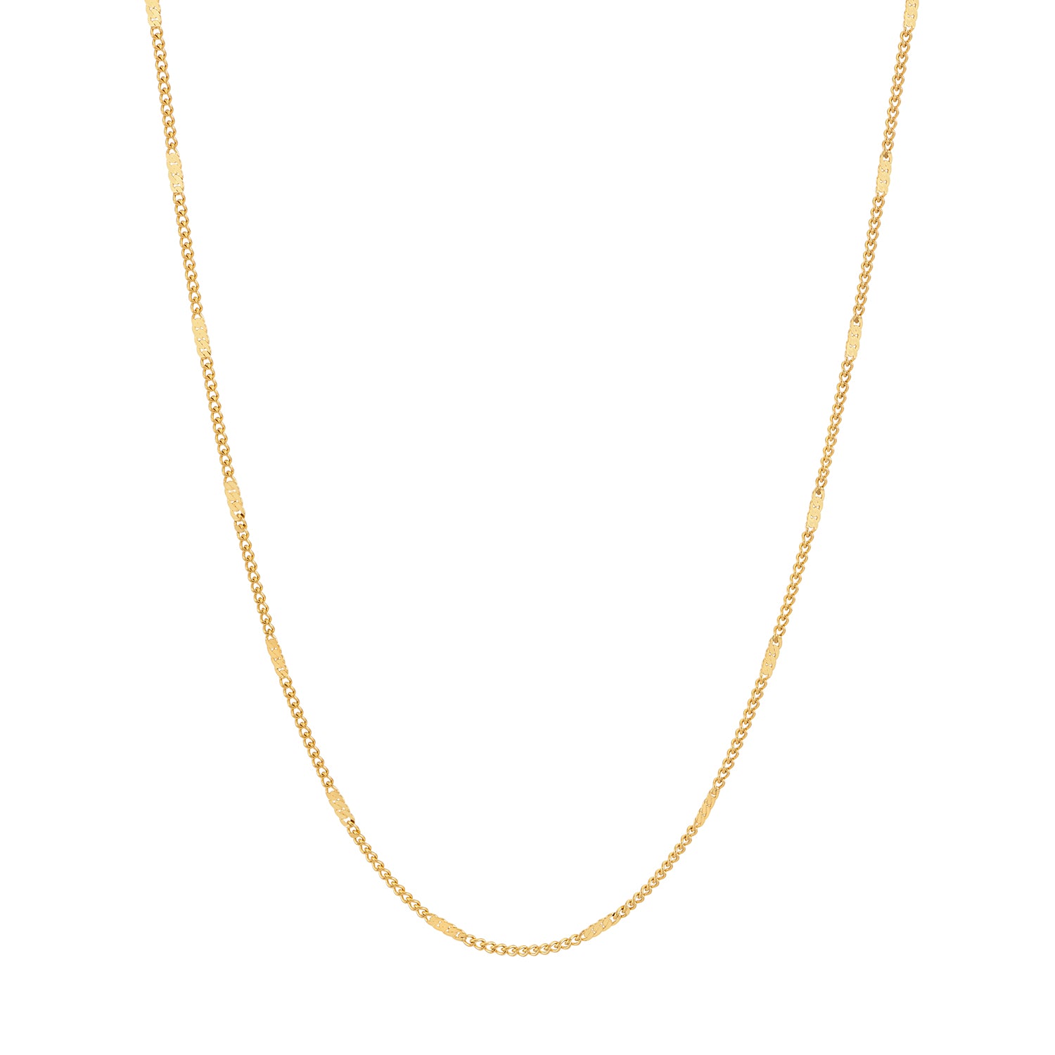 gold waterproof minimal layering chain necklace