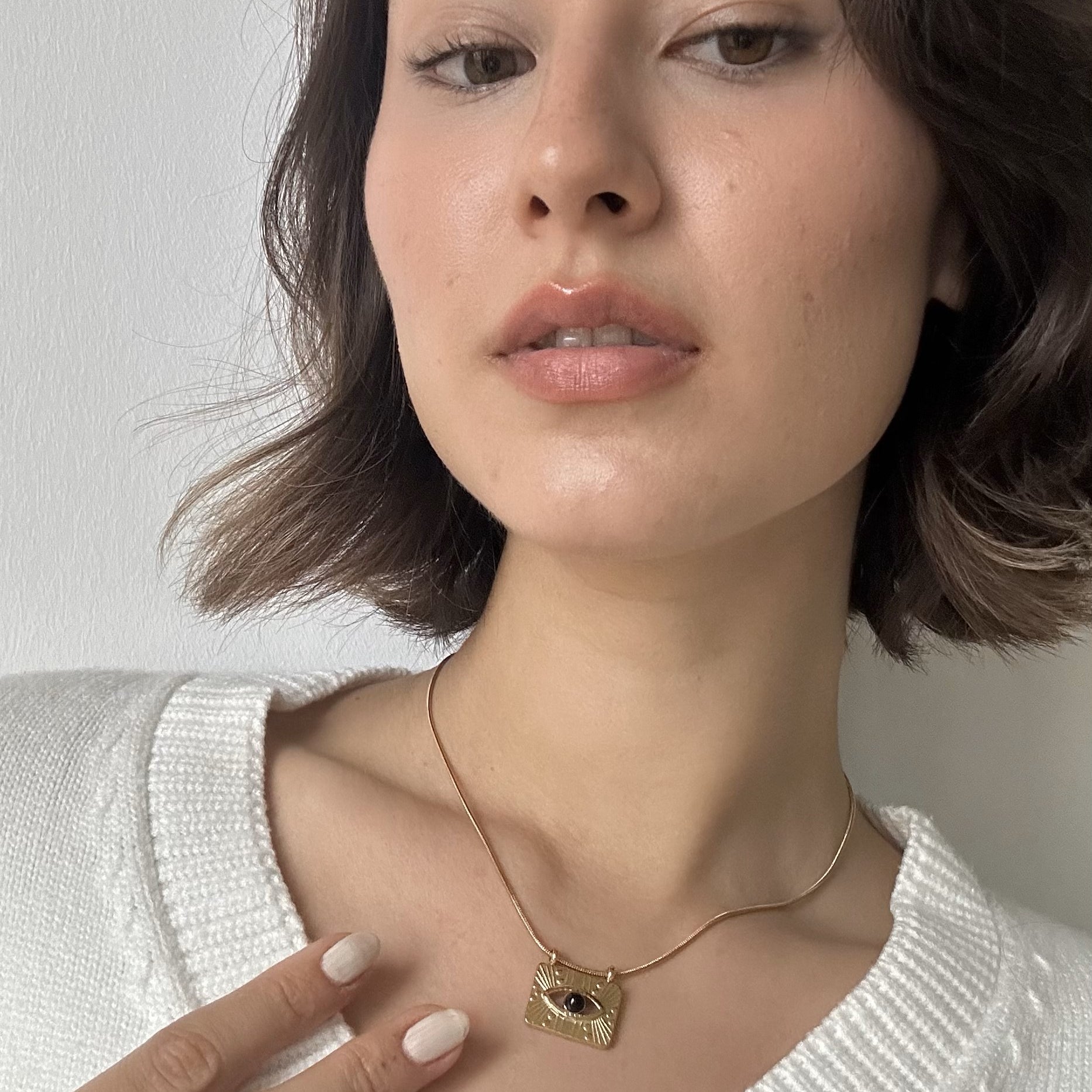 rectangle pendant necklace