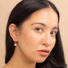 waterproof anti tarnish gold sun charm hoop earings with removable charm