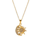 sun and moon pendant necklace