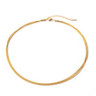 gold multilayer chain necklace