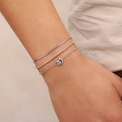 waterproof anti tarnish silver bracelet stack
