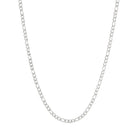 Silver Figaro Chain Necklace 3mm – waterproof anti-tarnish stainless steel chain, classic unisex jewellery.