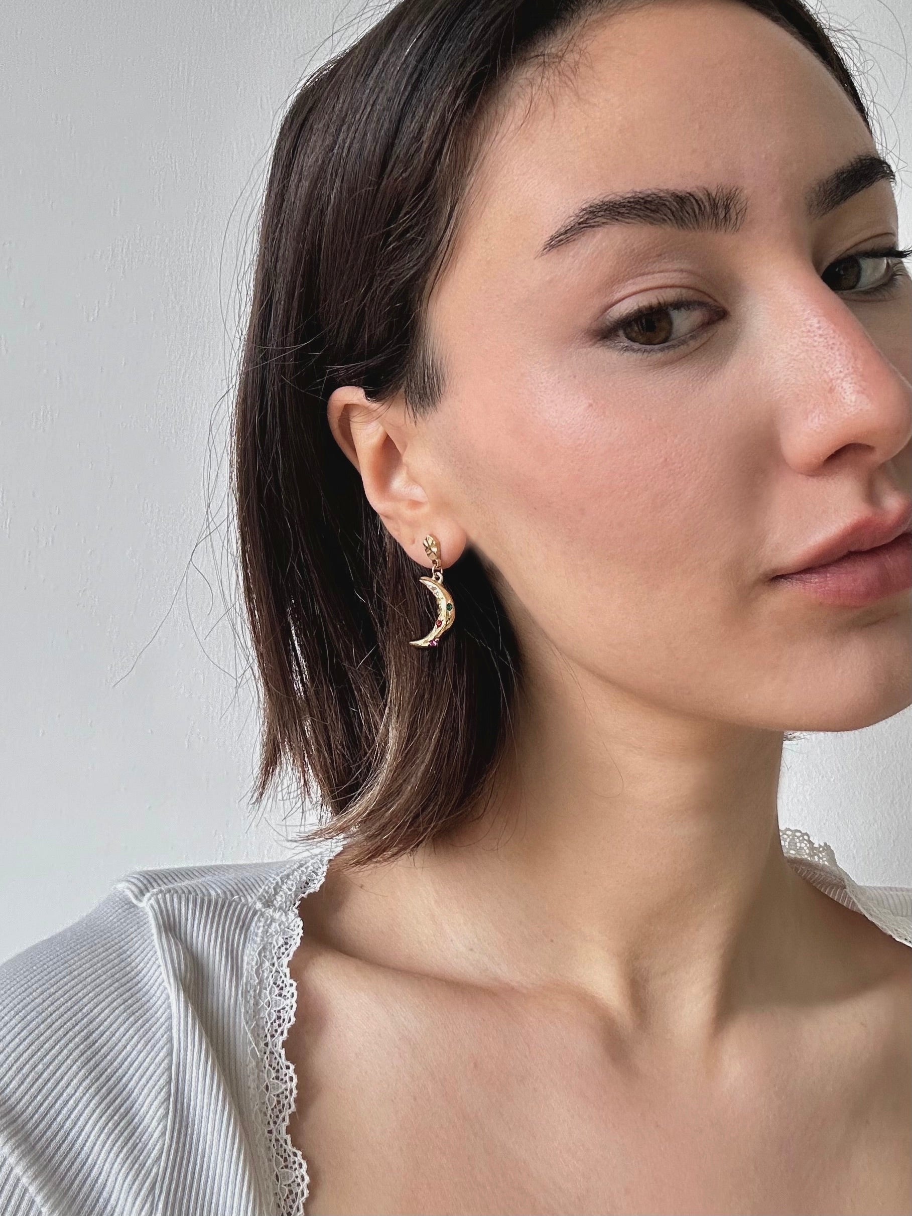 colorful dangle drop earrings