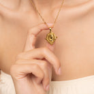 gold roman coin necklace