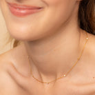 gold dainty choker necklace