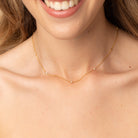 gold dainty short necklace