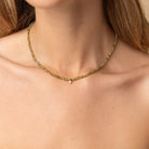 olive green choker necklace