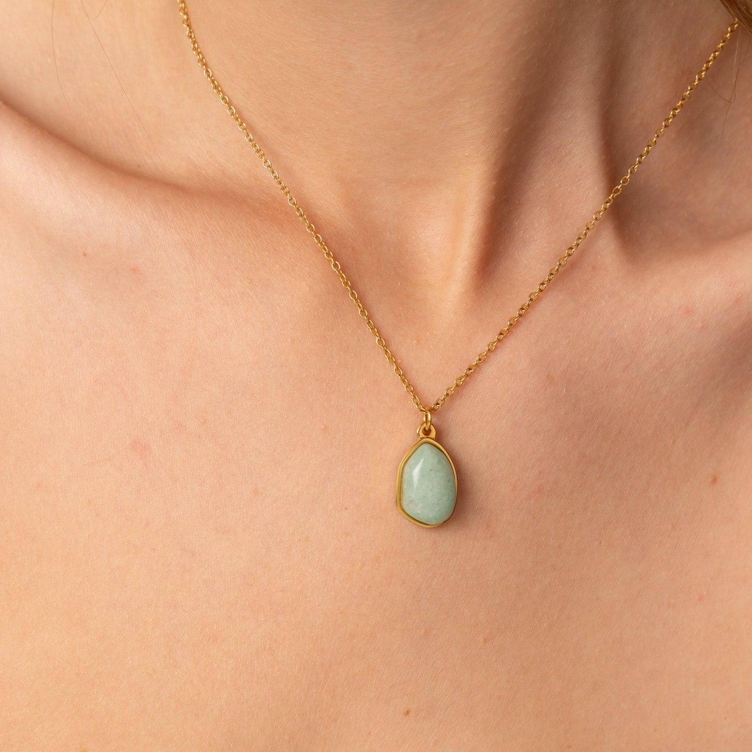 jade long pendant necklace