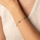 emerald chain bracelet