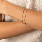 gold double layer chain bracelet