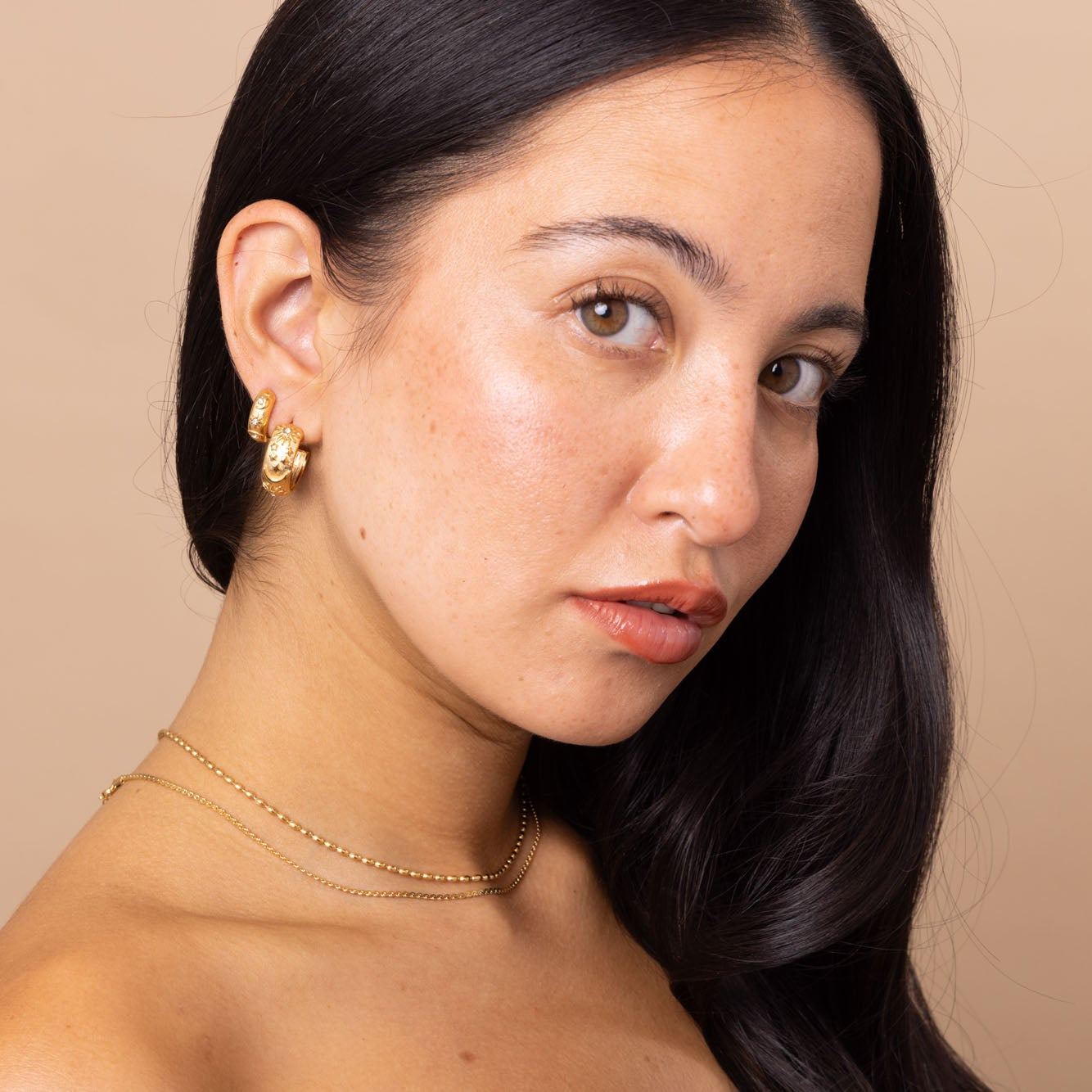 chunky hoop ear stack