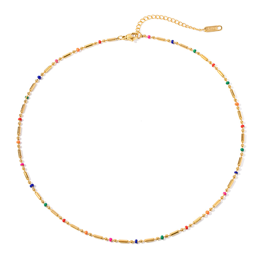 gold bead chain necklace