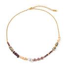 multi bead gemstone necklace