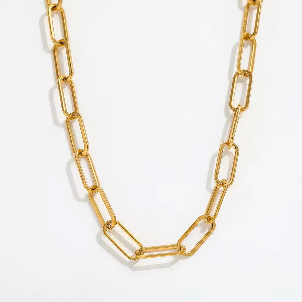 chunky paperclip chain necklace