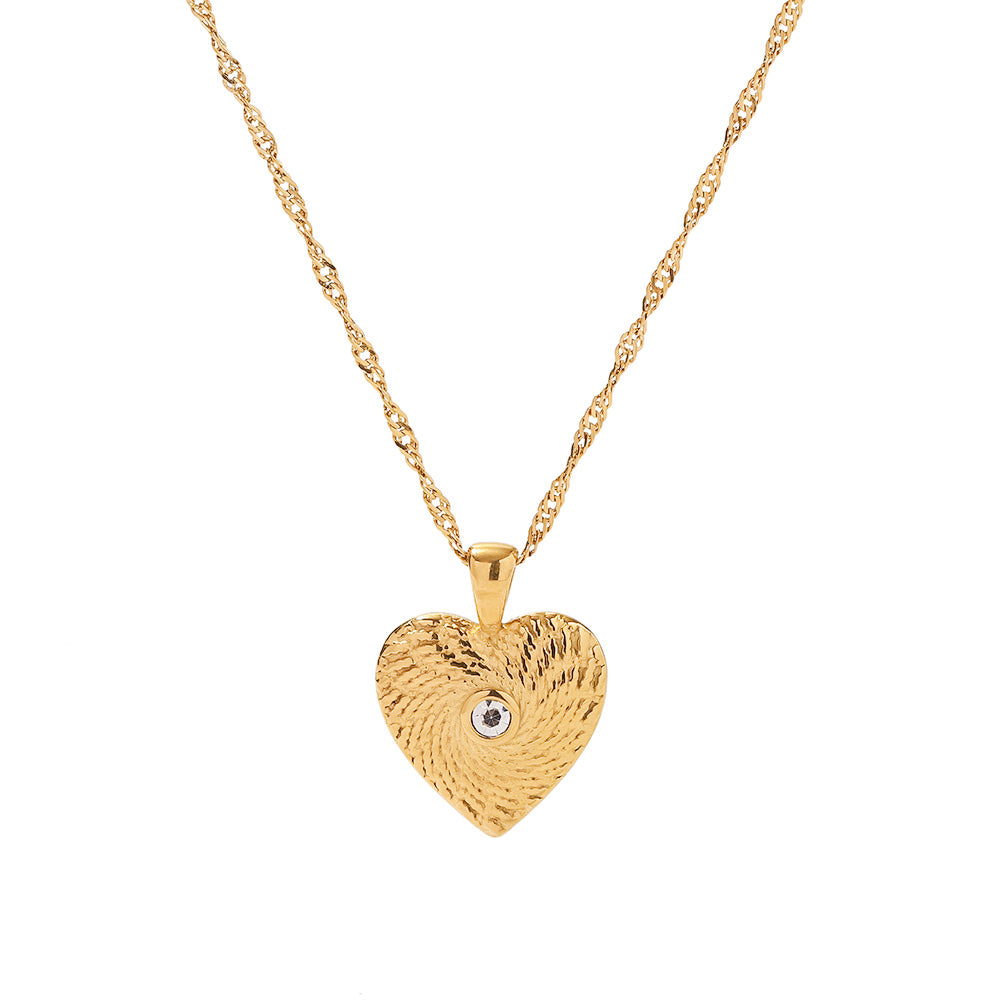 chunky heart necklace