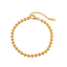 gold heart chain bracelet