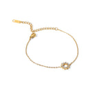 dainty gold CZ bracelet