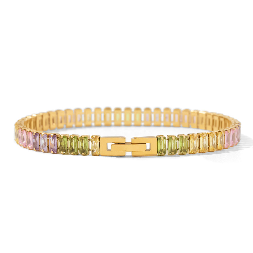 gold tennis bracelet