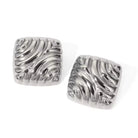 Silver large chunky stud earrings