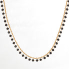 beaded double chain necklace