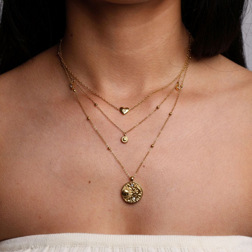anti tarnish waterproof necklace layering - 3 styles 
